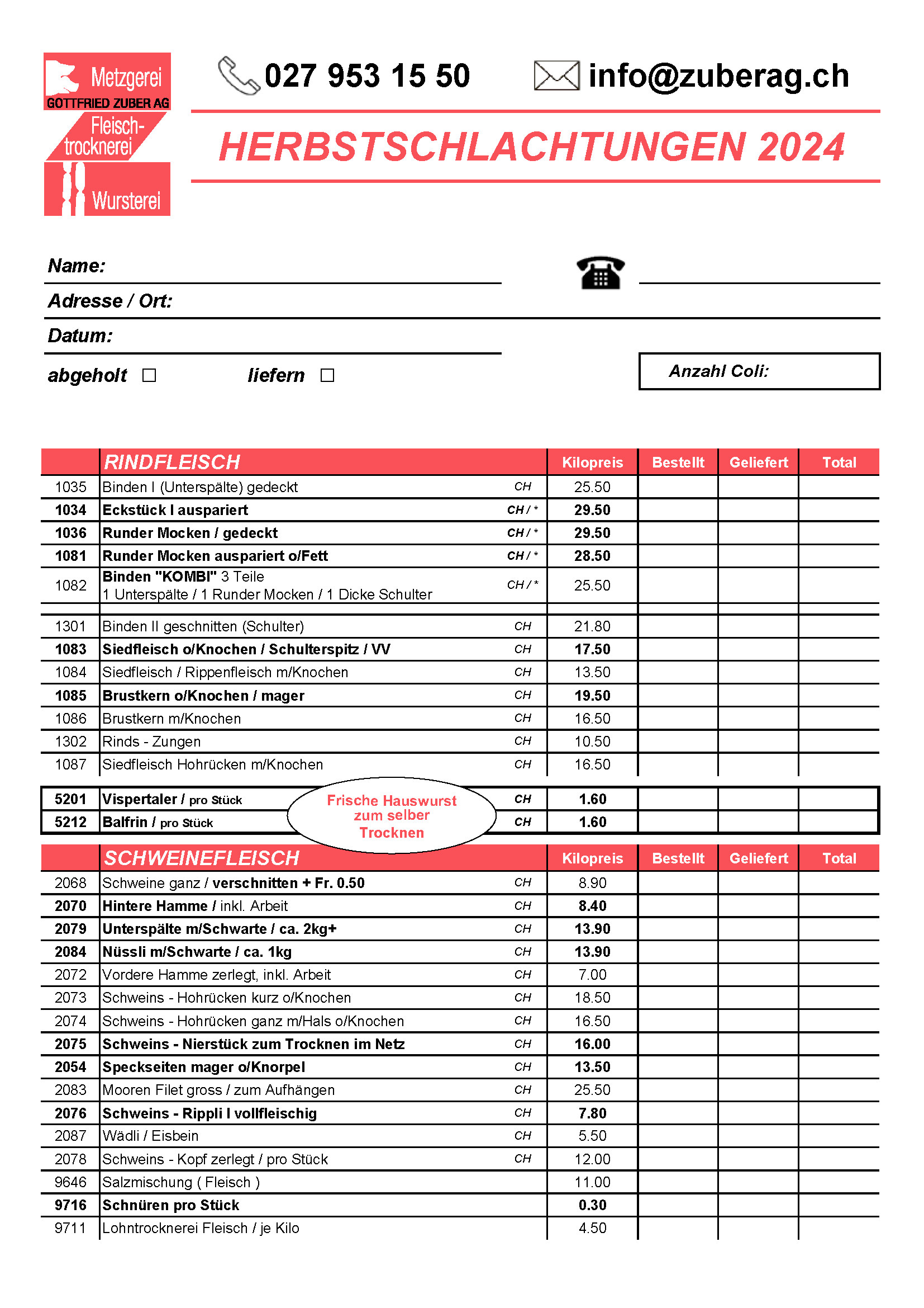 HS Preisliste 2024 Seite 1